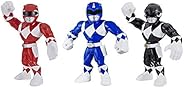 Power Rangers Playskool Heroes Mega Mighties 3-Pack -- Red Ranger, Blue Ranger, and Black Ranger 10-inch Actio