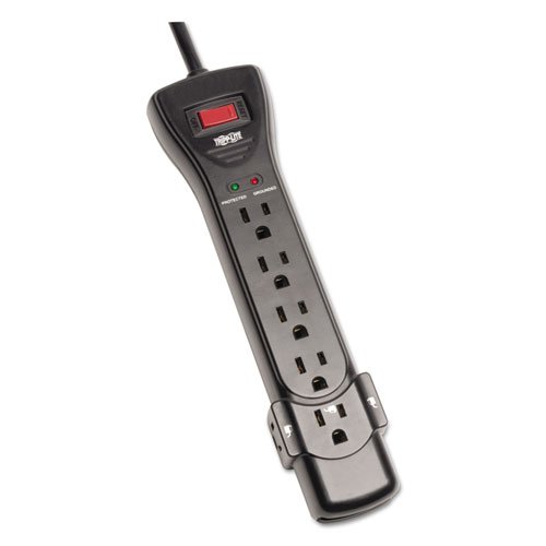 Reg Tripp Lite SUPER7B Protect It Surge Suppressor, 7 Outlets, 7 ft Cord, 2160 Joules, Black