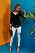 Angashion Women's Off Shoulder Lace Splice Loose Trim Casual Henley Blouse T-Shirt Tops