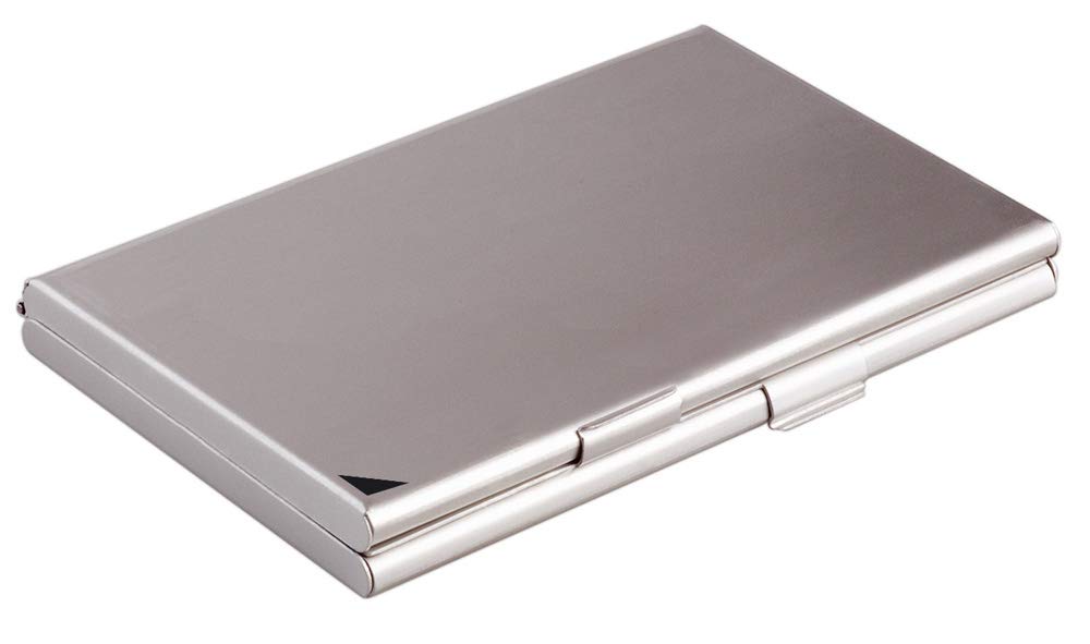 Durable 2433/23 Aluminium Business Card Box/Holder/Case Duo