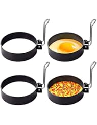 Stainless Steel Egg Ring,4 Pack Round Breakfast Household Mold Tool Cooking,Round Egg Cooker Rings For Frying Shaping Cooking Eggs,Egg Maker Molds