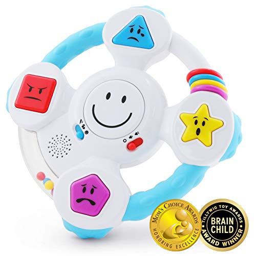 BEST LEARNING My Spin & Learn Steering Wheel - Interactive Educational Light-Up Toddler Toys for 6-36 Months Old Infants & Toddlers - Colors, Shapes, Emotions & Music Game for Babies