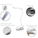Cordless Clip Desk Lamp - 14 Long Life LEDs - Built-in 500mAh Rechargeable Lithium Battery - 3 Brightness Level Touch Dimmer - Portable Lightweight for Indoor & Outdoor Use