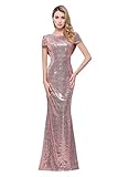 Sparkly Burgundy Sequined Bridesmaid Dresses Modest