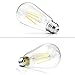 Ascher Dimmable Vintage LED Edison Bulbs 60 Watt Equivalent, Eye Protection Led Bulb with 95+ CRI, Daylight White 4000K, ST58 Antique LED Filament Bulbs, E26 Medium Base, Pack of 4