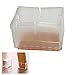 Cool Home Transparent Silicone Chair Leg Caps Felt Pads Furniture Pad Chair Leg Floor Protectors (Pack of 8, Rectangular 1-7/8