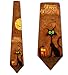 Three Rooker Happy Halloween Ties Black Cat Mens Pumpkin Necktie