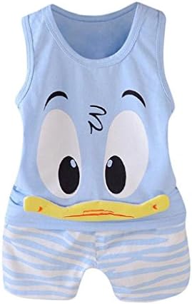 Summer Toddler Kids Baby Boys Cartoon Vest T-Shirt Tops Shorts Pants Beach Set