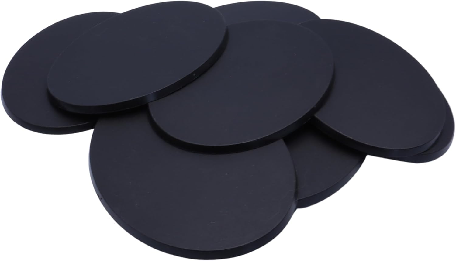 Forged Terrain 120mm x 92mm 3pcs Bundle Lot Round Black Miniature Plastic Bases Wargaming Tabletop Games Hobby Figure Painting Basing Model Accessories Minis Diorama