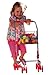 MMP Living Pretend Play Shopping Cart w/ 51 Pcs of Grocery Food, Red