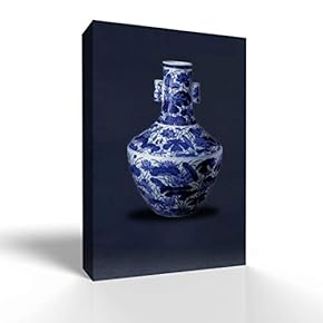 Wall26-Canvas Wall Art-Blue and White Porcelain China Vase-Giclee Painting Wall Bedroom Living House Decoration Home Art - 12x18 inches