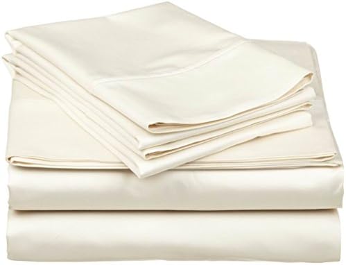 Orion Bedding Present- 100% Cotton 600 TC 4PC Premium RV Sheet Set for RV-Trucks, Campers, Airstream, Bus, Boat and Motorhomes Fit Upto 6-Inch-Deep Pocket RV Queen 60"X80" Ivory Solid