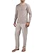 David Archy Men's Soft Cotton Crewneck Long Pajama Set