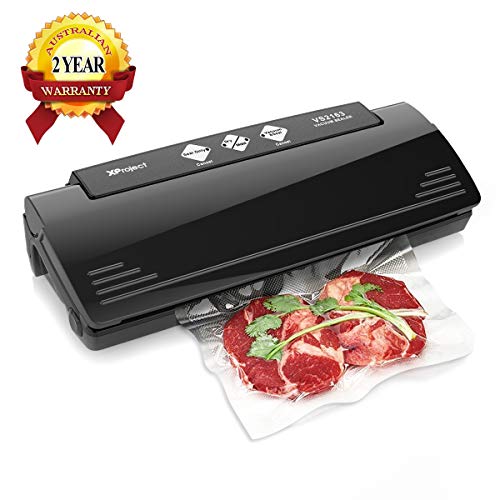 Vacuum Sealer Machine Multifunction Automatic Sealing System with 10 Sealing Bags, Multi-use Vacuum Packing Machine, Dry and Moist Mode for Food Preservation and Sous Vide