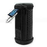 co2CREA(TM) Black PU Leather Case Travel Carry Bag Protective Skin Motor Bike Bicycle Mount Carabiner Clip For Logitech Ultimate Ears UE BOOM (I and II 2 Gen) Wireless Bluetooth Speaker