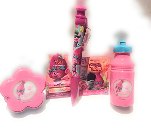 Trolls dreamworks holiday gift bundle set bottle and snack bowl -…