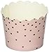 Simply Baked Small 3 Ounce Disposable Paper Baking Cups, 25 Pack of Cupcake Muffin Wrappers for Baking or Party, Treats, Candy, and Snack Cups, Pink Gold Dots