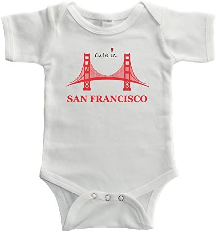 Cute in San Francisco Baby Bodysuit (0-3 Months, White)