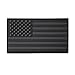 Set of 2 All Black ACU Dark Hook PVC Rubber Patches USA American Flag Morale Army