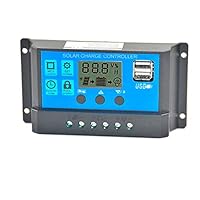 TKI-S Solar Panel Regulator Charge Controller with Double USB Ports Charge USB 60A 12V-24V with Dual USB Charger