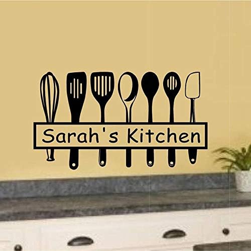 yaofale Nombre Personalizado Calcomanía de Vinilo Utensilios de Cocina