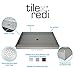 Tile Redi 3460C-PVC Shower Pan with Center Drain- Single Curb Shower Base, 2