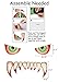 Large Size Halloween Garage Door Decorations 25.59inches - Monster Face House Archway Outdoor Decor with LED Eyes Teeth (Assembly Needed)