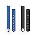 TOOBUR Replacement Straps Watchband for ID115 and ID115HR, 2 Pack (Blue Black)