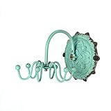 Antique Jewellery Wall Display Hanger Jewelry Holder Rack Metal Hooks for Necklace Bracelets Organizer Vintage Decorative Gift Distressed Blue