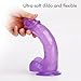 Tracy's Dog Realistic Dildos Jelly Dong, Crystal Dildo for Beginners with Strong Suction Cup, 7.8