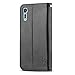 J&D Case Compatible for Xperia XZs Case, Wallet Stand Slim Fit Heavy Duty Protective Shock Resistant Flip Cover Wallet Case for Sony Xperia XZs Wallet, Black