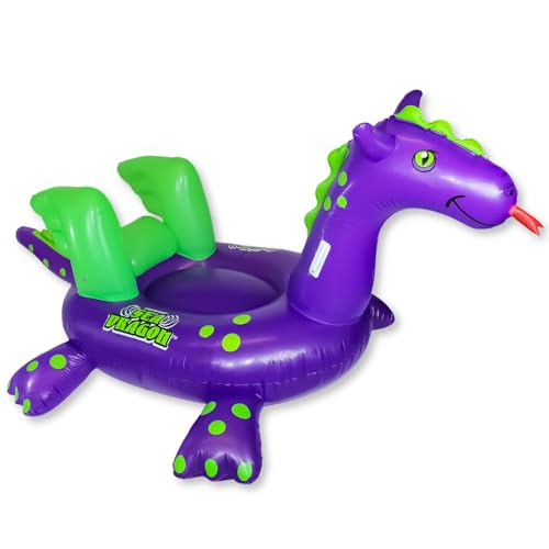SWIMLINE ORIGINAL 90625 Giant Inflatable Sea Dragon Pool Float | Unique Ride-On…