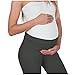My Bella Mama Maternity Capri Leggings Yoga Pants(Small, Heather Grey)
