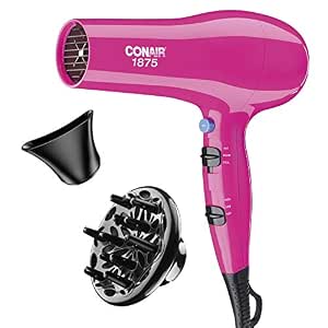 Amazon.com: Conair - Secador de pelo ionizado de tamaño completo 1875 W,  color rosa (el embalaje puede variar), 1 EA : Belleza y Cuidado Personal