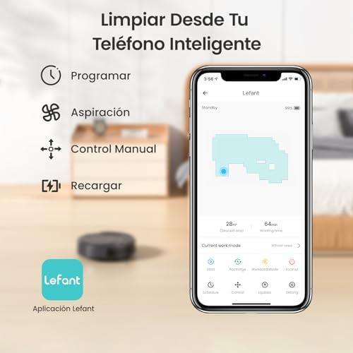 M210P Robot Aspirador 2200Pa, Aspirador Robot Autonomía de 120 Min, WiFi/App/Alexa, Sensor de Anticolisión/Caída Navegación Inteligente, Delgado y Silencioso, 6 Modos de Limpieza