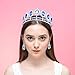 DcZeRong Princess Tiara Queen Crown Silver Birthday Prom Pageant Women Rhinestone Crystal Crowns
