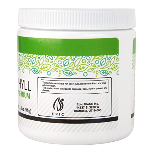 Premium Chlorophyll Powder Dietary Supplement. Natural Chlorophyll That