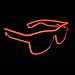 Aquat Glow Neon Rave Glasses El Wire Flashing LED Sunglasses Light up Costumes for Party, Halloween, DJ, Wired with Battery Power RB01 (Red, Black Frame)