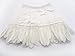 L'VOW Women Real Natural Feather Fashion Mid Waist Mini A-line Skirt (S(6),A-White)