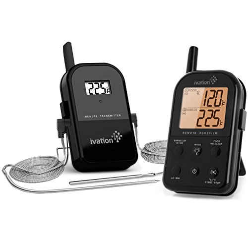 Ivation Long Range Wireless Thermometer Dual Probe Remote BBQ