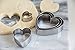Fox Run Heart Shaped Cookie Cutters, 5-Piece Set with Storage Tin Included, Stainless Steel