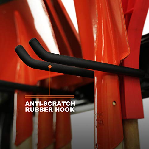 Wall Mount Storage Rack System Garage Hooks (2 Double Hanger, Small Set)