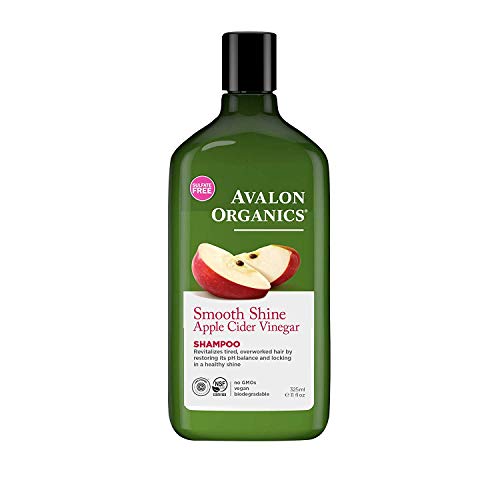 Avalon Organics Shampoo, Smooth Shine Apple Cider Vinegar, 11 Oz 41hbsG0jgsL