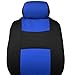 BDK Classics - Black & Blue Mesh Cloth Seat Covers - Split Option Bench - Full Set