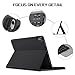 Luibor Keyboard Case for iPad Pro 11 2018 Cover Case with Removable Wireless Keyboard & Pencil Slot (Apple Pen Charging Supported) Case Fitting Apple iPad Pro 11 2018 Tablet (Black)