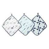 Aden by Aden + Anais washcloths 3 Pack, Sky high