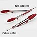 Silicone Kitchen Tongs with Stand, Set of 2 Packs (9-Inch & 12-Inch)Heat Resistant Stainless Steel Food Tongs and 1 Basting Brush, Serving for BBQ, Salad, Grill and Bread