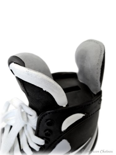 American Chateau 7" Kids Room Decor Black Ice Hockey Skates Money Piggy Bank
