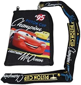 Disney Cars Black Lanyard with Cell Phone Case or Coin Purse Pouch