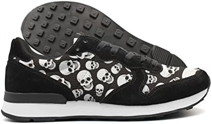 Kijhsaa Smile Skull Pattern Women International Running Trainers Low Top